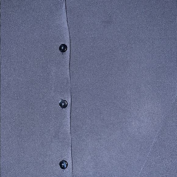 Coldwater Creek Powder Blue Smooth Rayon Knit Button-Up Cardigan Small - Picture 3 of 7